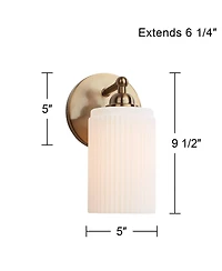 Possini Euro Design 360 Lighting David 9 1/2" High Glass Sconces Set of 2