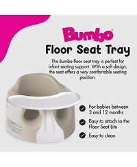 Bumbo Baby Infant Soft Foam Floor Seat with Eating and Play Top Tray Attachment