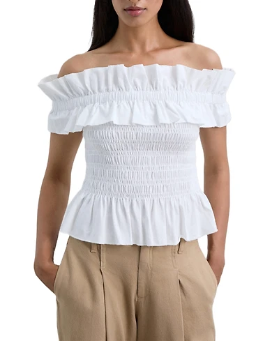 Scalpers Women's Offshoulderpoplin Tee