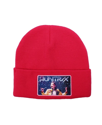 KPop Demon Hunters Huntr/x Hot Pink Cuff Knit Beanie