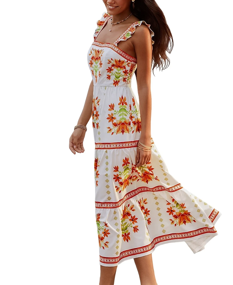 Cupshe Women's Cruising All Day Floral Maxi Beach Dress