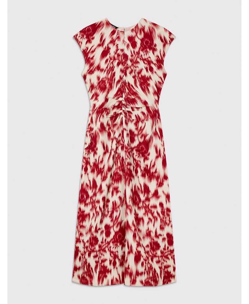 Whistles Women's Blurred Floral Crepe Dress