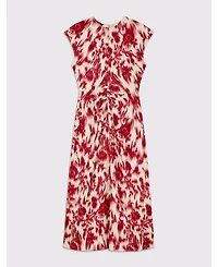 Whistles Women's Blurred Floral Crepe Dress