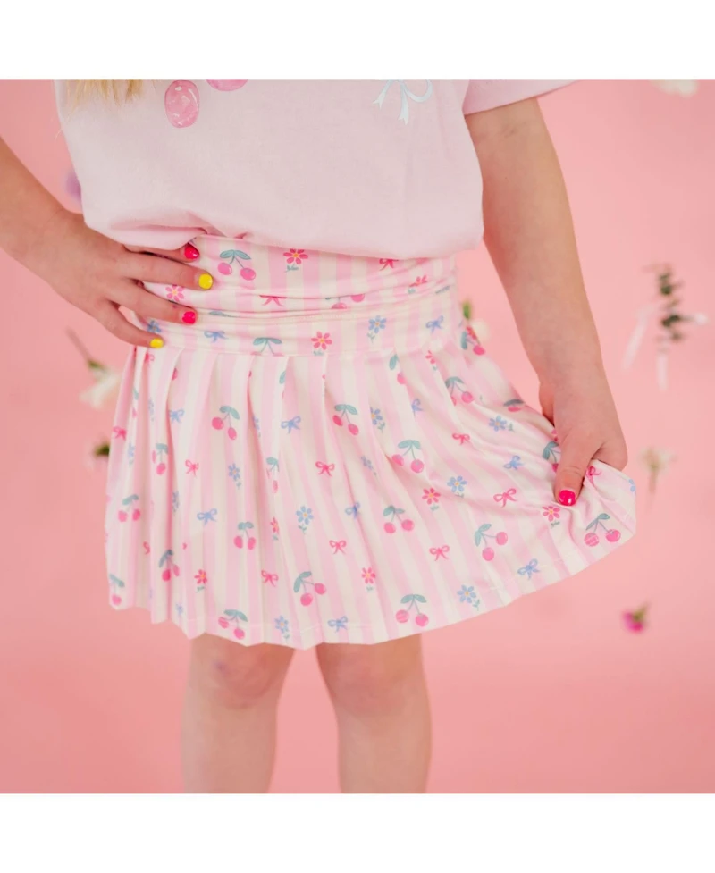 Sweet Wink Big Girls Cherry Bow Athletic Skort