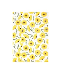 Hudson Baby Girl Cotton Poly Flannel Burp Cloths 4-Pack, Yellow Daisy, One Size