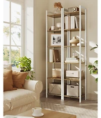 Slickblue 6 Tier Bookshelf Storage Organizer for Home Office Display