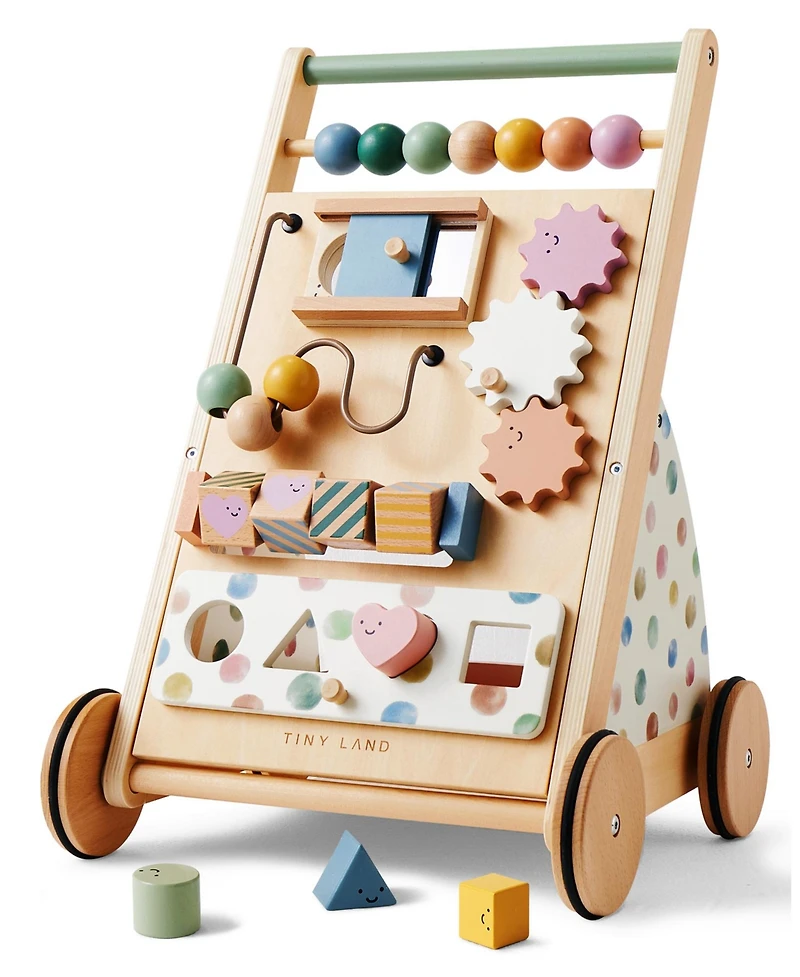 Tiny Land Versatile Wooden Baby Walker Activity Center