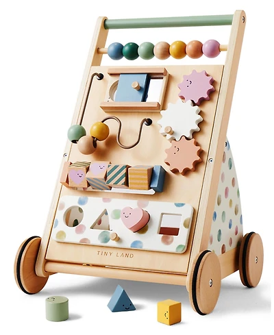 Tiny Land Versatile Wooden Baby Walker Activity Center