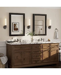 Apmir 22" x 30" Inch Thick Metal Framed Wall Mirrors for Bedroom