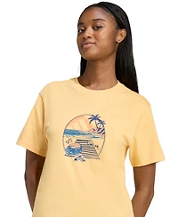 adidas Women's Summer Slides Crewneck Graphic Cotton T-Shirt