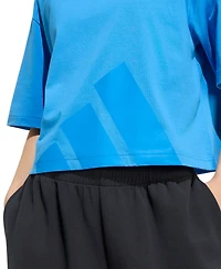 adidas Women's Cotton Logo Boxy Short-Sleeve T-Shirt