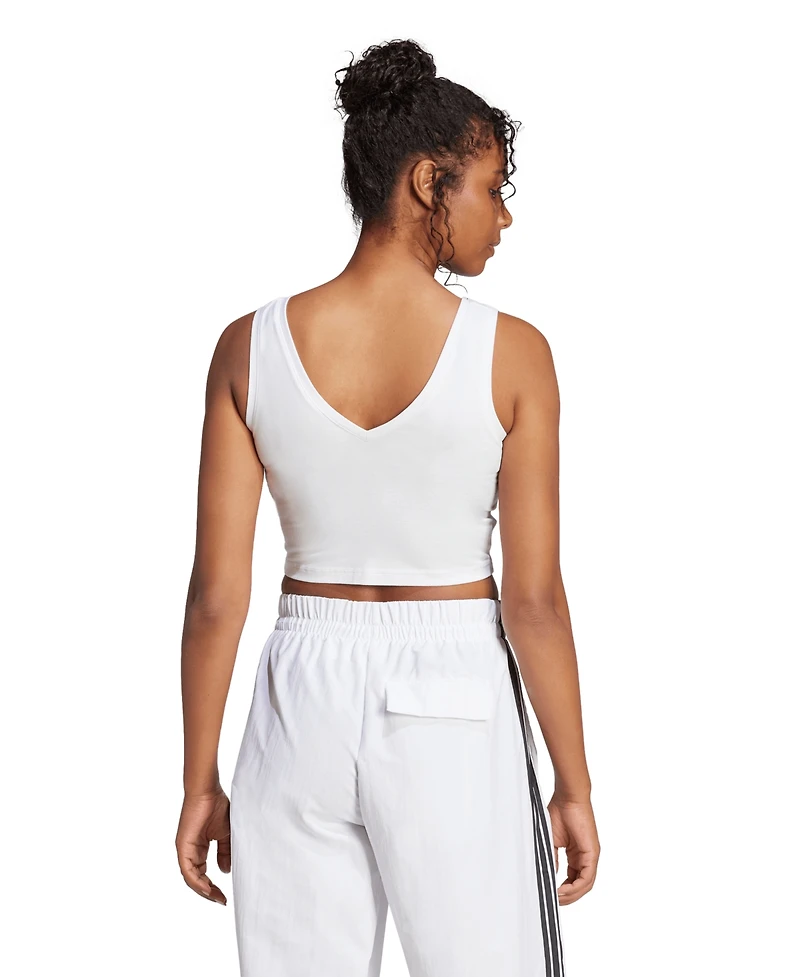 adidas Women's Essentials Small Logo Cotton Tank Top