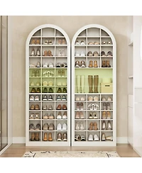 Tribesigns 12-Tier Shoe Storage Cabinet with 36 Cubbies, 70.9''H Freestanding Shoe Rack Organizer, White