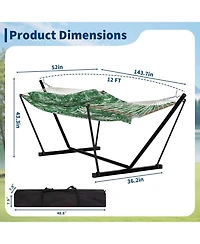 gaomon 450 Lbs Capacity, Double Outdoor Hammock for Patio, Backyard, Garden, Beach, Stripes