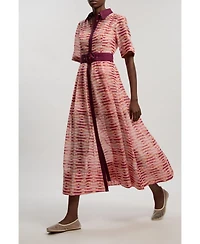 Karen Millen Women's Short Sleeve Midi Shirt Dress