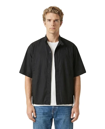 Modenaire Men's Short-Sleeve Stand-Collar Jacket