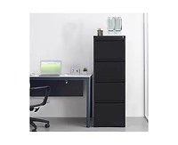gaomon 4 Drawer Filing Cabinet, Metal Vertical File Cabinet with Lock for Home Office, Heavy Duty Storage for Letter/Legal/A4/F4 Size Files