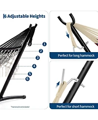 gaomon Portable Heavy Duty 9 Ft Hammock Stand 450-Pound Capacity for Outside, Patio, Backyard, 9 Feat