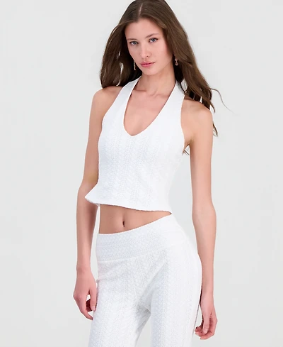 Guess Women's Joey Textured Halter Top