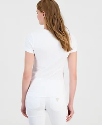 Guess Women's New Short-Sleeve Original Embellished T-Shirt