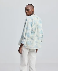 Reistor Women's Relaxed-fit Shirt with Drawstring Animal Print