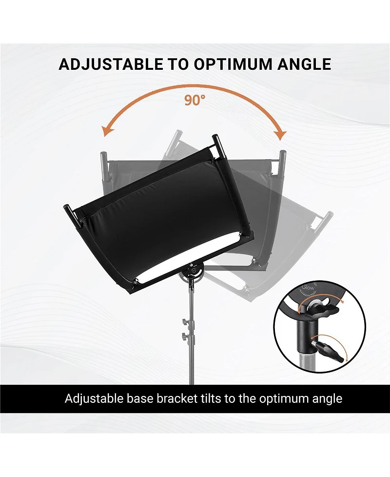 Glow ArcLight Ii Curved Light Reflector Kit, a Portable Photography Reflector for Studio, Photo, Video, Portrait w/White Light Reflector