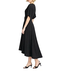 Elle Collection Women's Belted Midi Dress