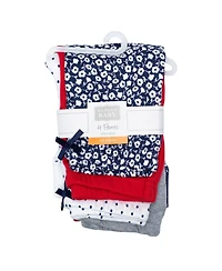 Hudson Baby Toddler Girls Cotton 4 piece Pants and Leggings.