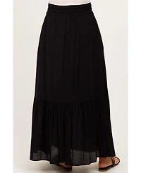 Black Smocked Waist