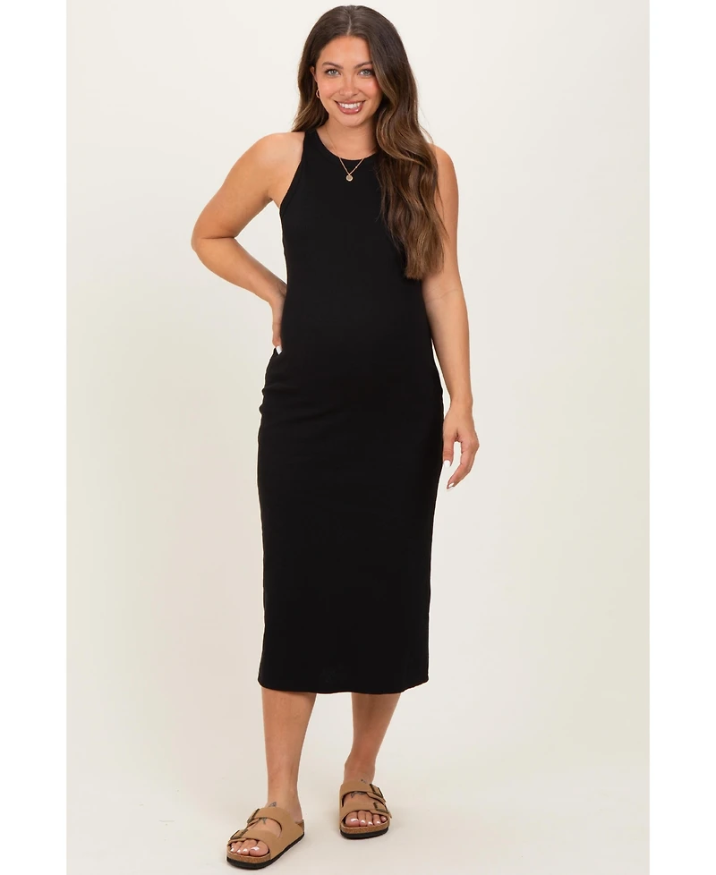 Black Ribbed Materni