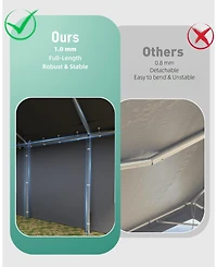 Gaomon 10X20 Ft Portable Carport with 4 Roll-Up Windows, Doors for Car Boat Truck Motorcycle
