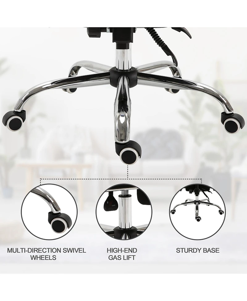 Vinsetto 360° High Back Computer Adjusting Height Recliner Chair w/ Footrest