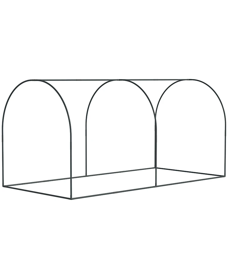 Outsunny 8 x 4ft Crop Cage with Two Zippe Doors and Storage Bag,