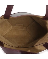 Pre-Owned Loewe Burgundy Calfskin Mini Puzzle Fold Tote