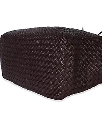 Pre-Owned Bottega Veneta Burgundy Nappa Intrecciato Fringe Oversized Cabat Tote
