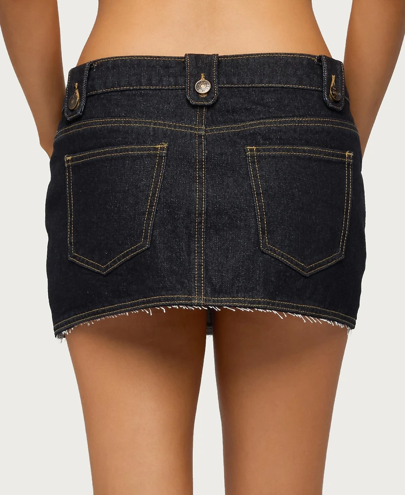 Edikted Women's Noura Denim Mini Skirt