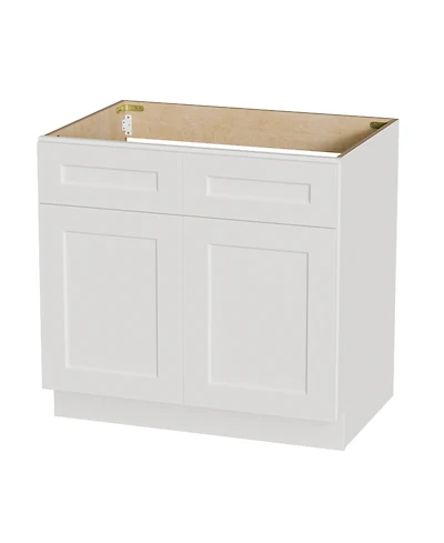 Busdays 36 Inch Shaker Sink Base Cabinet 24 Inch Deep 2 Door Ready to Assemble for Kitchen Bathroom Countertop Not Included