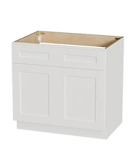 Busdays 36 Inch Shaker Sink Base Cabinet 24 Inch Deep 2 Door Ready to Assemble for Kitchen Bathroom Countertop Not Included