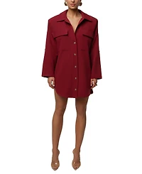 Jluxlabel Women's Downtime Collared Shirt Dress