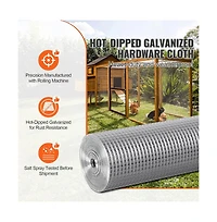 Sugift Hardware Cloth 1/2 in 24 inch 50 feet Hot Dipped Galvanized Wire Mesh