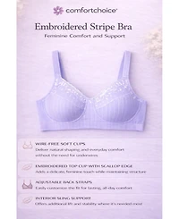 Comfort Choice Women's Pinstripe Wireless Bra