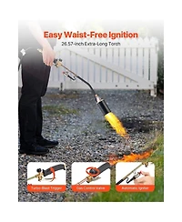 Sugift Propane Torch Weed Burner High Output 1 800 000 Btu with 10 ft Hose