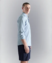 Mango Men's Wrinkled-Effect Pinstripe Shirt