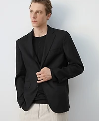 Mango Men's Slim-Fit Linen-Blend Suit Jacket