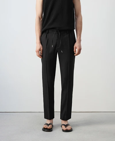 Mango Men's Drawstring Slim-Fit Pants