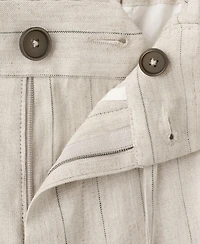 Mango Men's Striped Slim-Fit Linen Pants