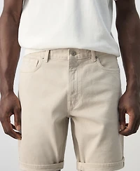 Mango Men's Slim-Fit Denim 9.45" Bermuda Shorts