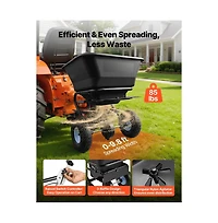 Sugift Tow-Behind Spreader 9.8 feet Spreading Width Broadcast Spreader with 10" All-Terrain Tires
