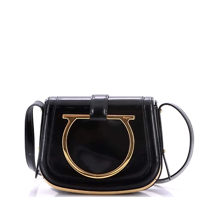 Pre-Owned Salvatore Ferragamo Small Sabine Shoulder Bag Patent