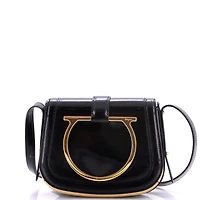 Pre-Owned Salvatore Ferragamo Small Sabine Shoulder Bag Patent